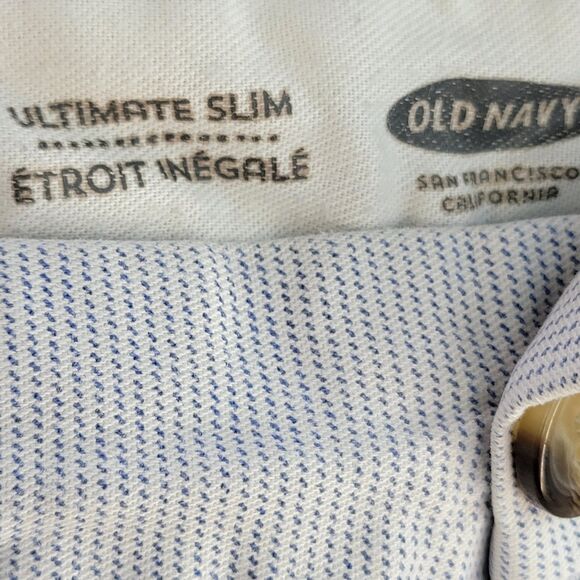 Bundle of 2 Gap White and Pink Linen Blend Ultimate Slim Chino Shorts Mens Small - Picture 4 of 7